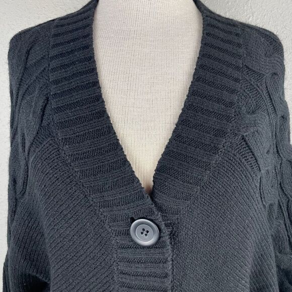 NWT Nine West Black Cardigan Sweater Size M - Picture 2 of 7